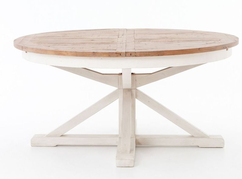 Extension Dining Table - Driftwood Natural 63&quot; -79&quot; x 63&quot; w  x  30.75  H