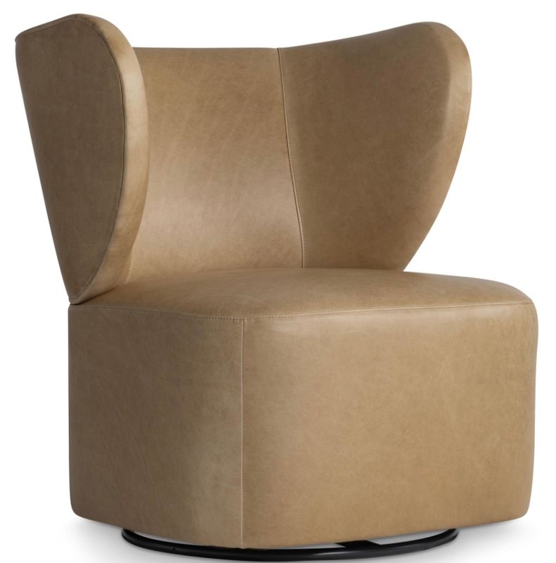 Olivia Leather Swivel Chair W: 29.75  D: 29   H: 33.50