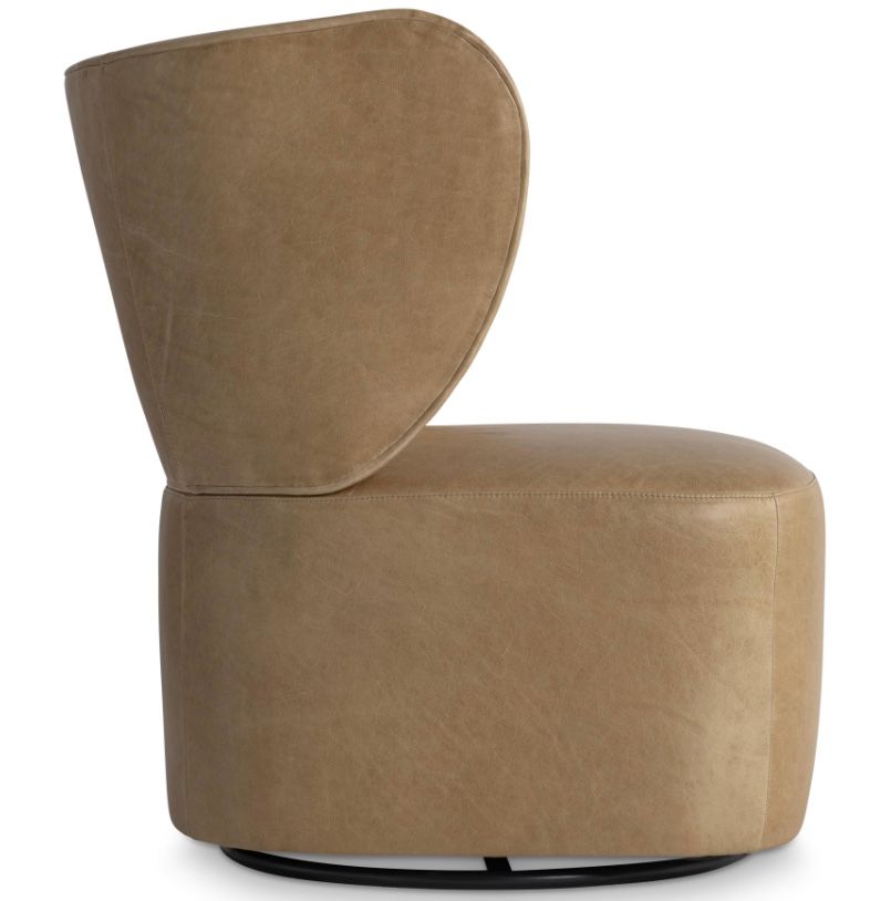 Olivia Leather Swivel Chair W: 29.75  D: 29   H: 33.50