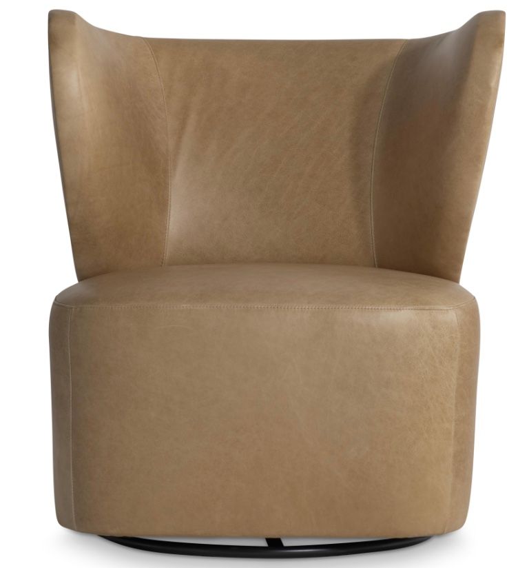 Olivia Leather Swivel Chair W: 29.75  D: 29   H: 33.50