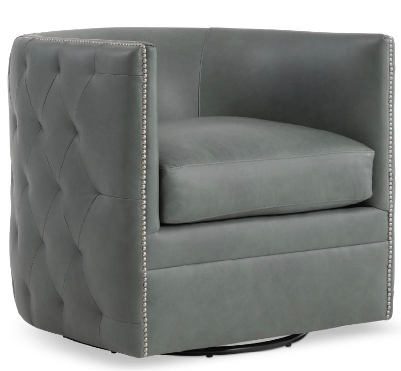 Paula Leather Swivel Chair W: 31.5   D: 33  H: 29.5