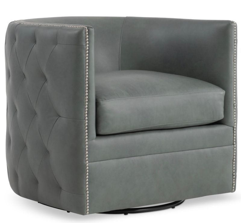 Paula Leather Swivel Chair W: 31.5   D: 33  H: 29.5