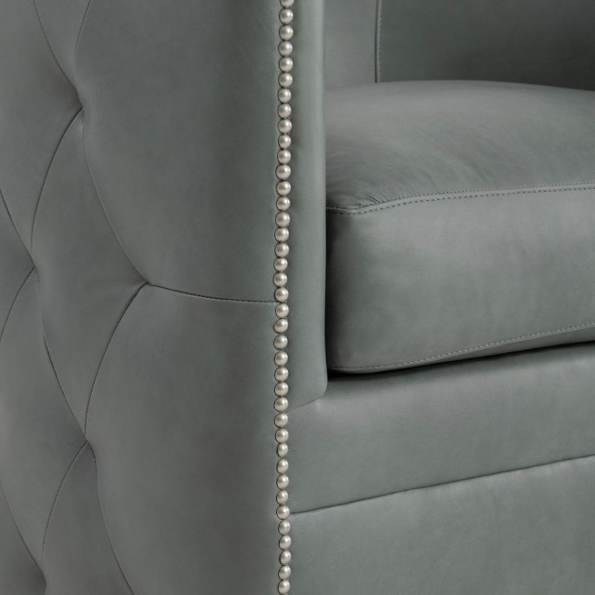Paula Leather Swivel Chair W: 31.5   D: 33  H: 29.5