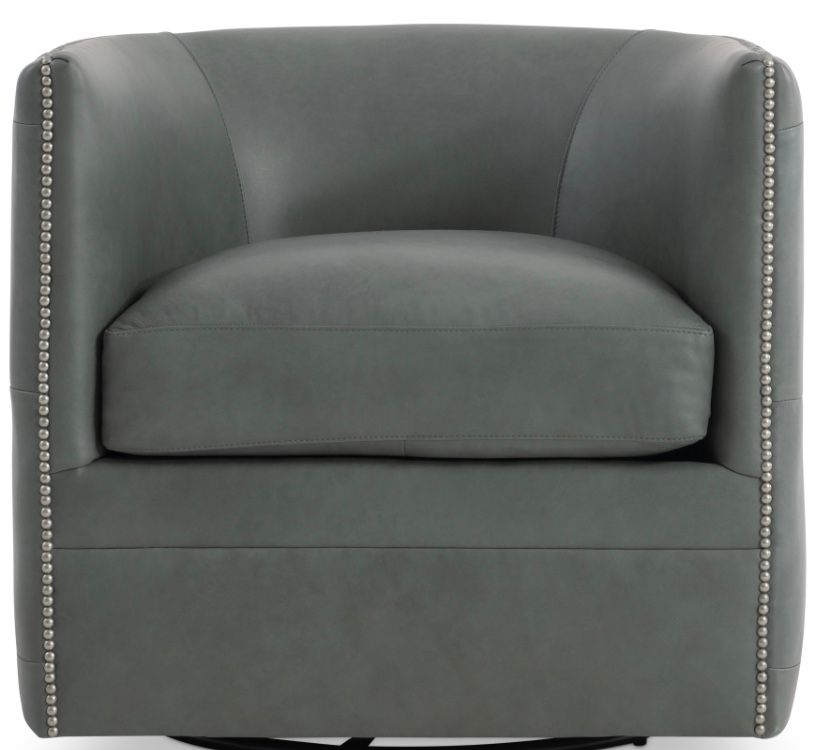 Paula Leather Swivel Chair W: 31.5   D: 33  H: 29.5
