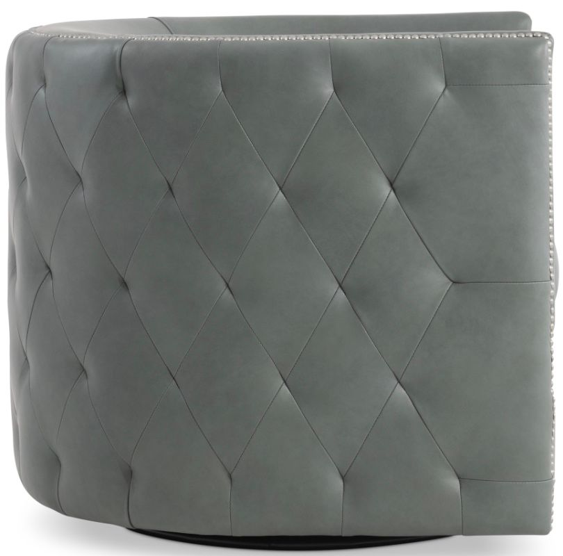 Paula Leather Swivel Chair W: 31.5   D: 33  H: 29.5