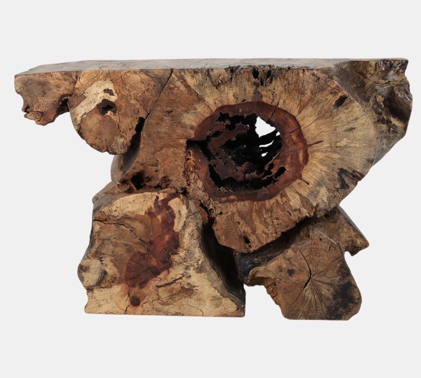 Heavy Root Console Table, Natural 47 x 16 x 31 -268 LBS