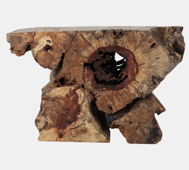 Heavy Root Console Table, Natural 47 x 16 x 31 -268 LBS