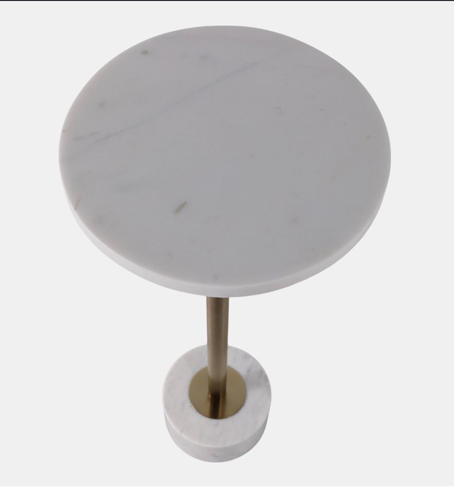 Marble top side table 10 x 10 x 24
