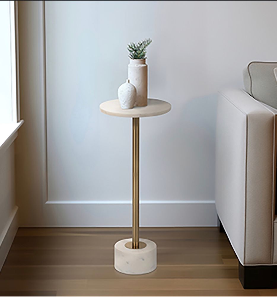 Marble top side table 10 x 10 x 24