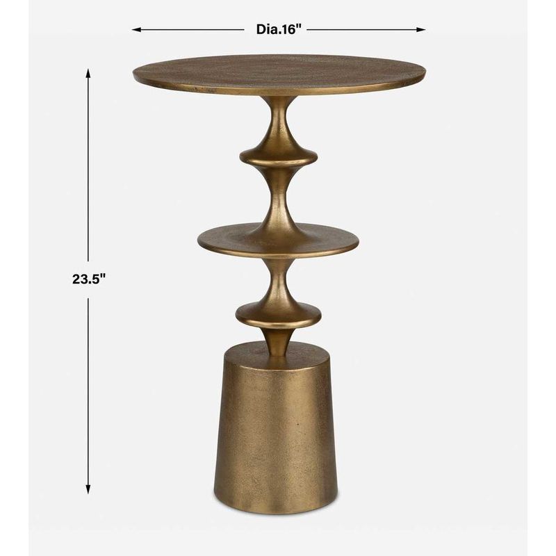 Brass Fish Skeleton Accent Table 16 W X 24 H X 16 D (in)