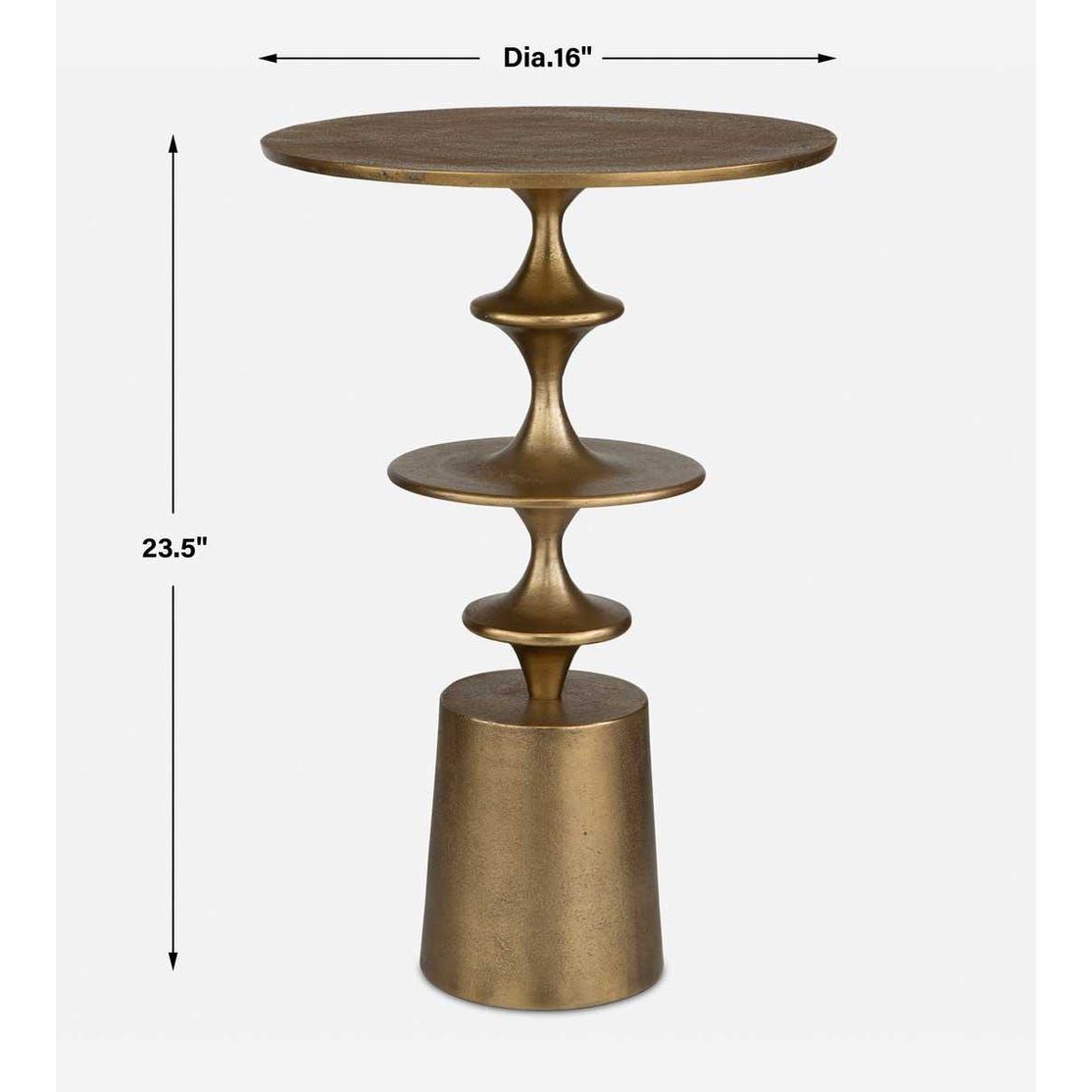 Brass Fish Skeleton Accent Table 16 W X 24 H X 16 D (in)