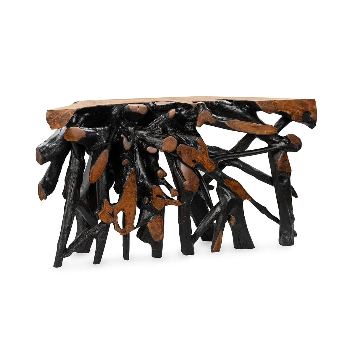 Black Teak Root Console 60&quot;