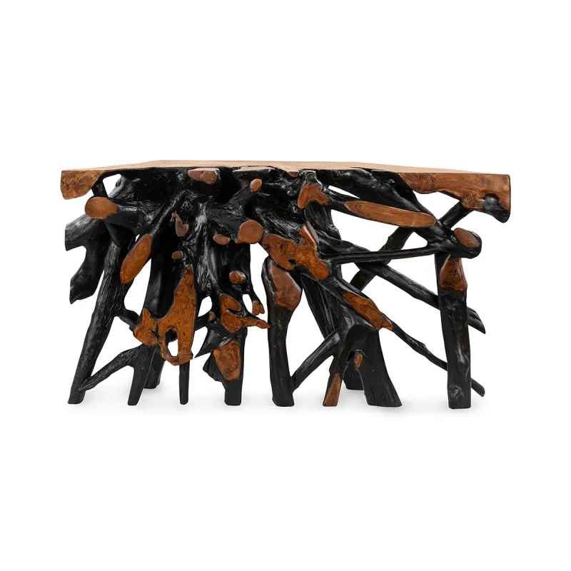 Black Teak Root Console 60&quot;