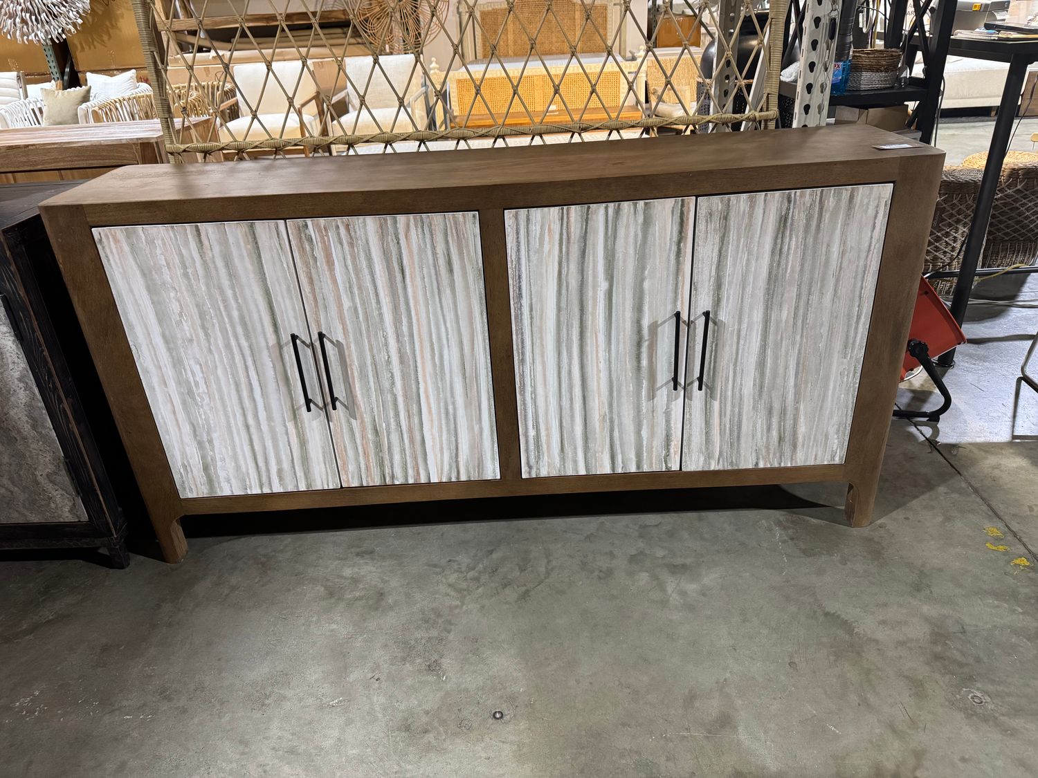 Wd. 4 Door Sideboard 72x18x36 Two Tone