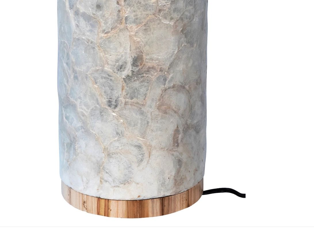 Natural Capiz Iridescent Table Lamp 8&quot;x 21&quot; x 8&quot;