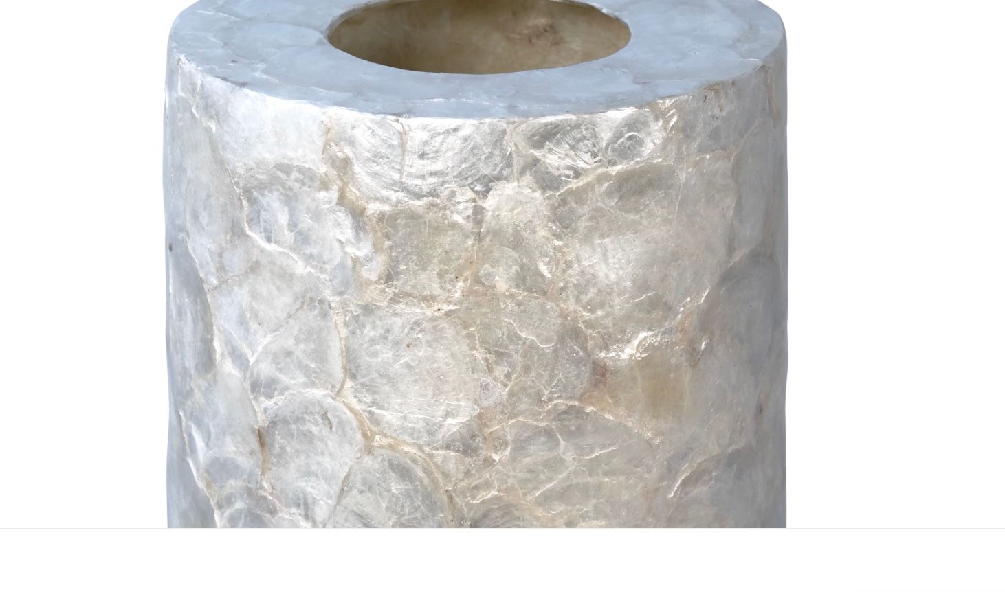 Natural Capiz Iridescent Table Lamp 8&quot;x 21&quot; x 8&quot;