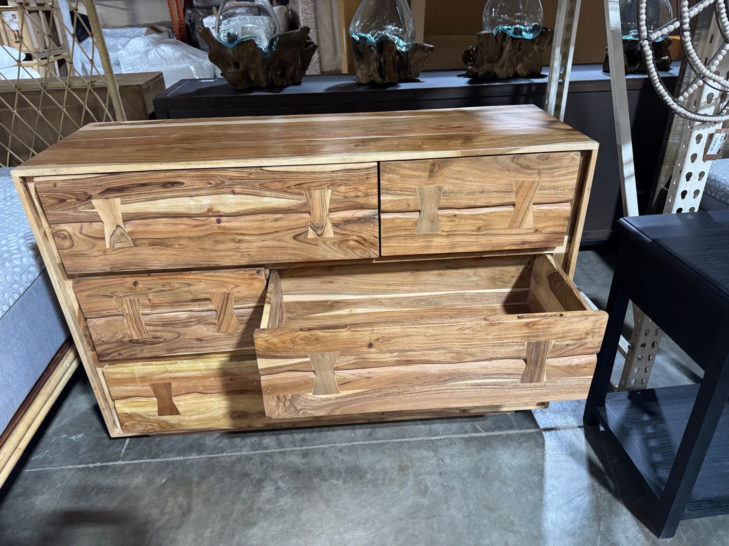 Wd. 5 Drawer Chest 54x18x36