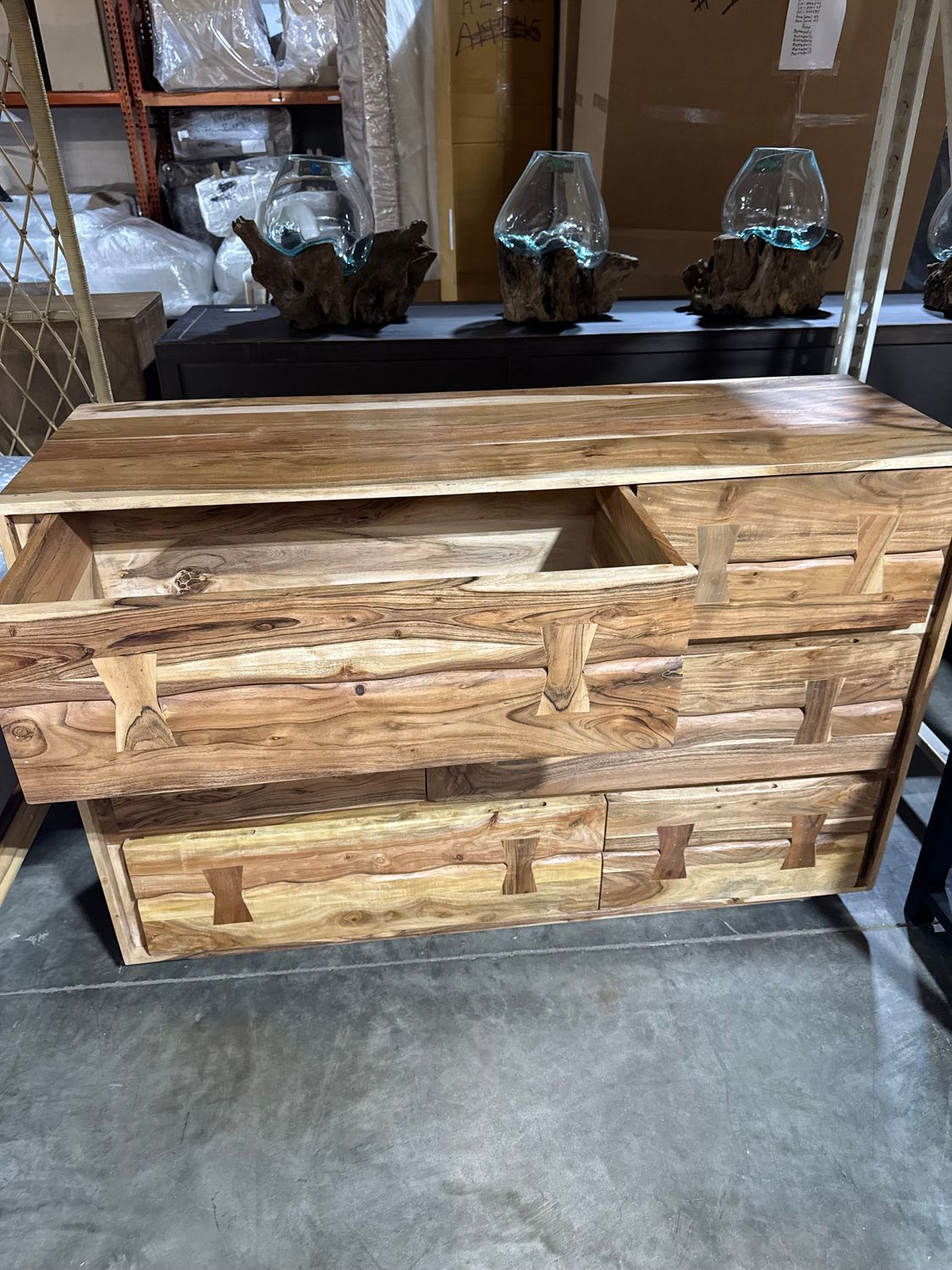 Wd. 5 Drawer Chest 54x18x36
