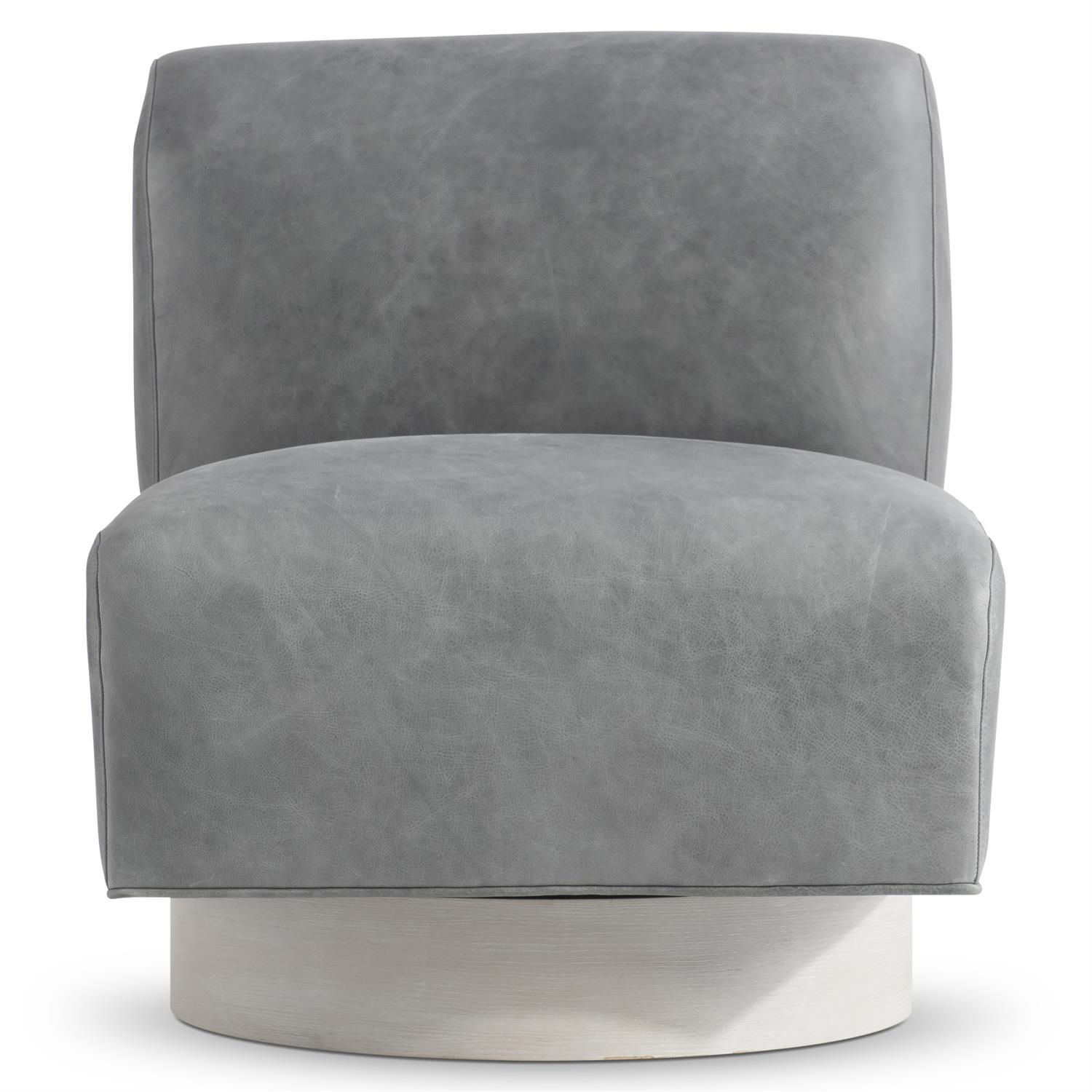 Mary Tan Leather Swivel W: 27.50 in   D: 36.25 in   H: 31.00 in