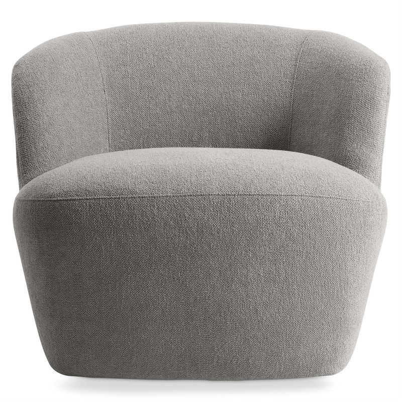 Till Blue Fabric Swivel Chair W: 33.50 in D: 34.00 in H: 30.00 in