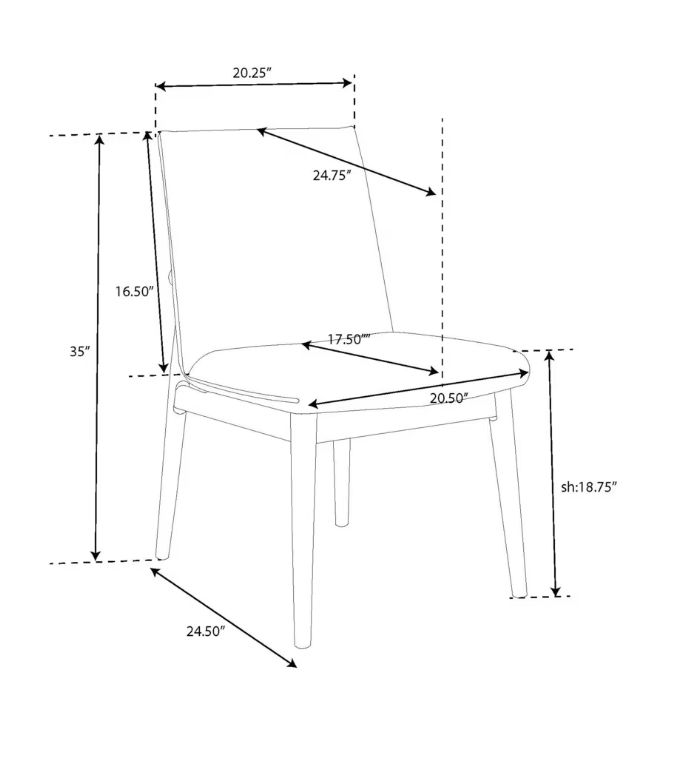 Nueva Dining Chair Green W: 20.25&quot; | D: 24.5&quot; | H: 35&quot;