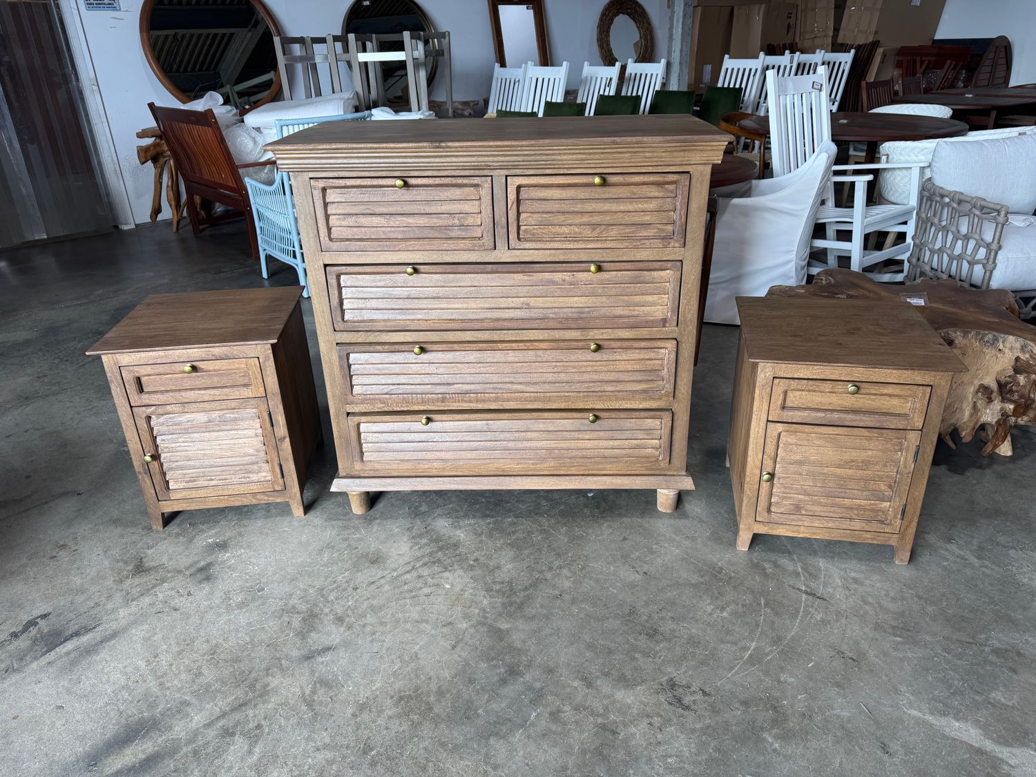 Container Item Shutter Door 1 DRW Bedside Cabinet 20x20x24