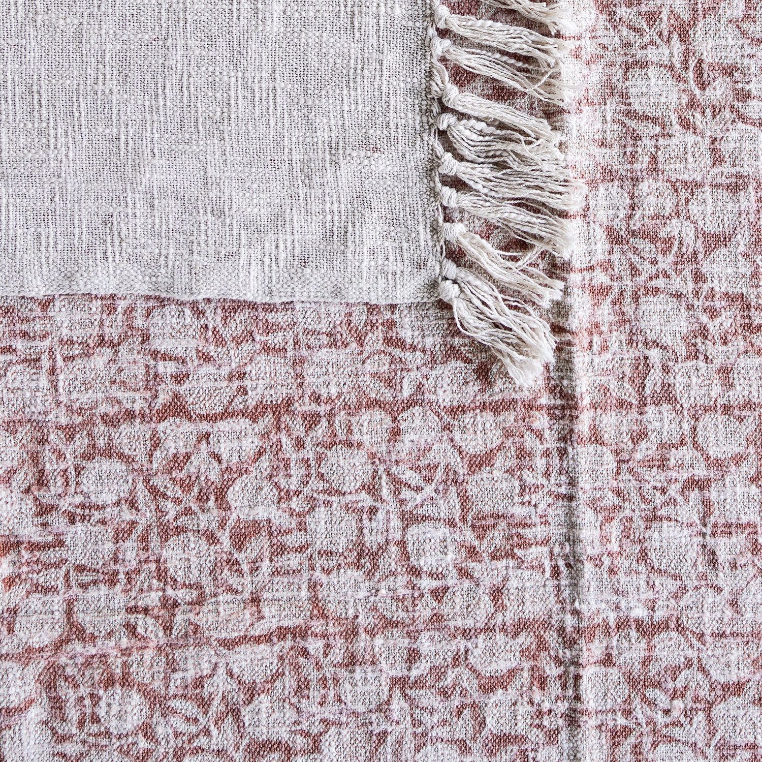 Handloom Cotton Throw Approx. 50&quot; x 60&quot;