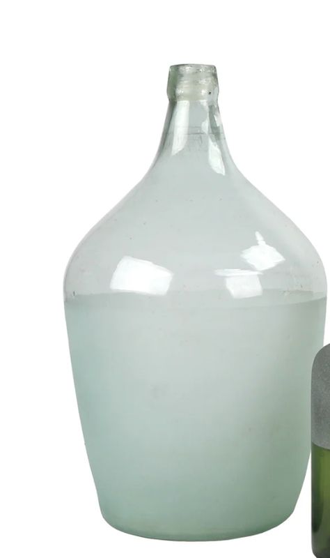 Vintage Half Frosted Wine bottle  Approx. 9'' dia x 15'' (Med)