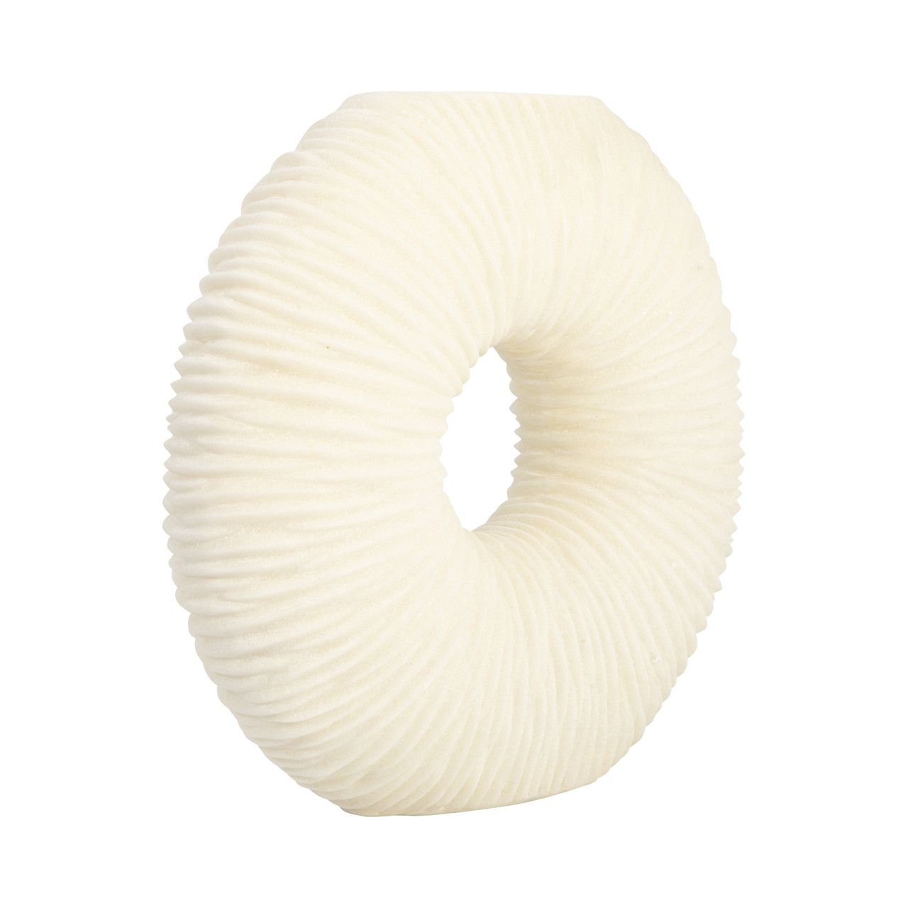 NATTY SMALL QUARTZ RESIN VASE, WHITE 16 x 5 x 15