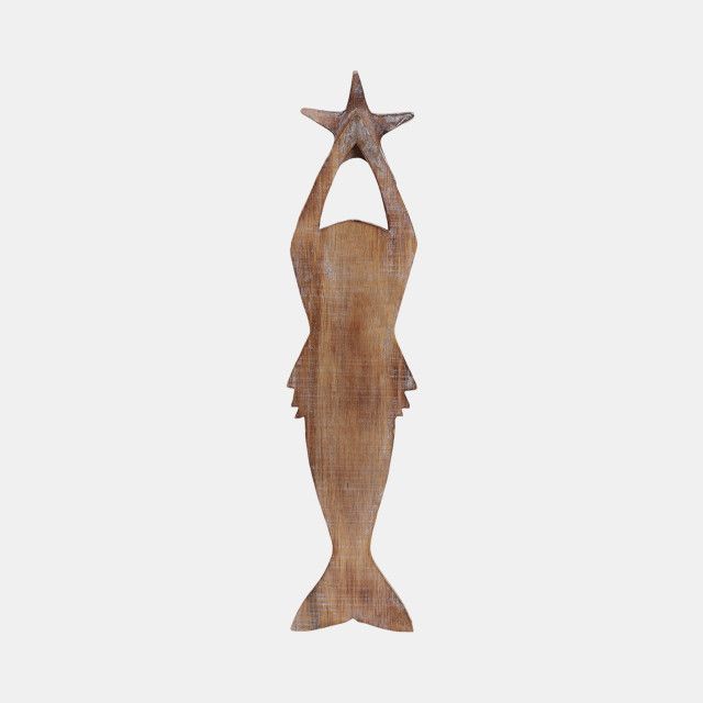 MERMAID GOLD CAPIZ TAIL, NATURAL 5 x 2 x 24