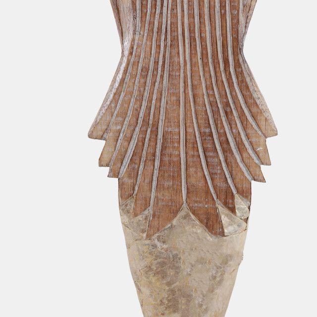 MERMAID GOLD CAPIZ TAIL, NATURAL 5 x 2 x 24