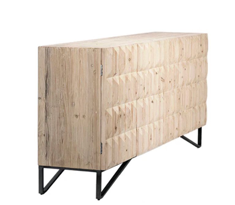 Marty White Washed Sideboard W: 84 D: 19 H: 37 Marty White Washed Sideboard W: 84 D: 19 H: 37