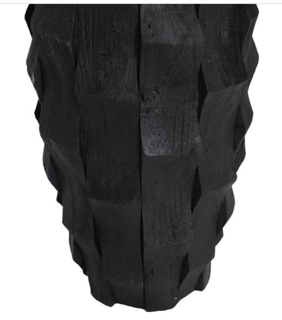 Black Table Lamp Nat Shade W: in D: 20 H: 36.5 Shade: 20W × 20"D × 12.5H | Base: 9.5W × 9.5D