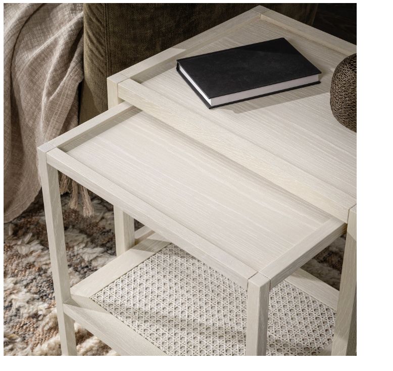 Dalton  Milk White Nesting Tables 22”W x 16”D x 21”H