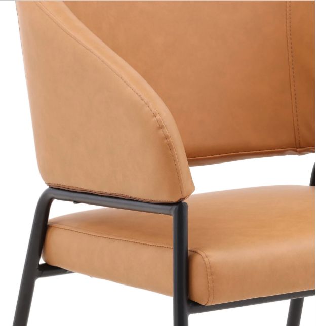 Katy Dining Chair Camel W: 22.5 in D: 23 in H: 33 in