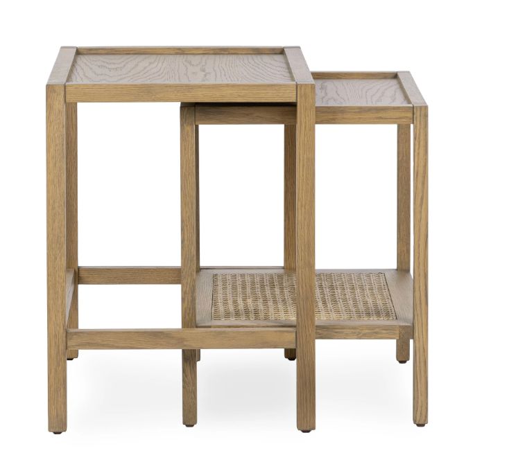 Dalton  Milk White Nesting Tables 22”W x 16”D x 21”H