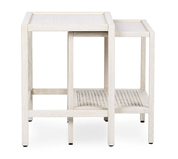 Dalton  Milk White Nesting Tables 22”W x 16”D x 21”H