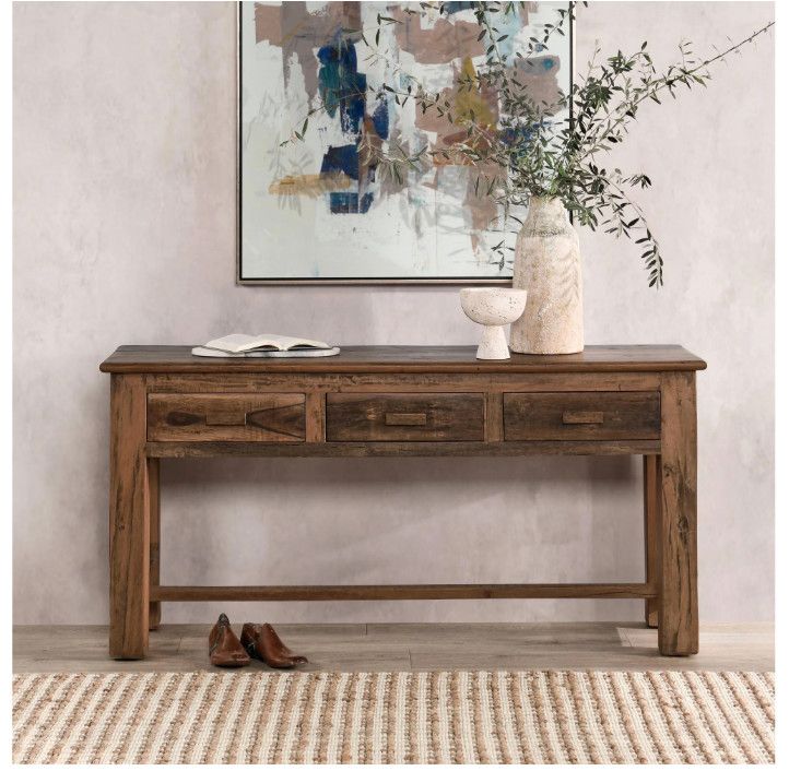 3 Drawer Console 62”W x 20”D x 30”H 3 Drawer Console 62”W x 20”D x 30”H