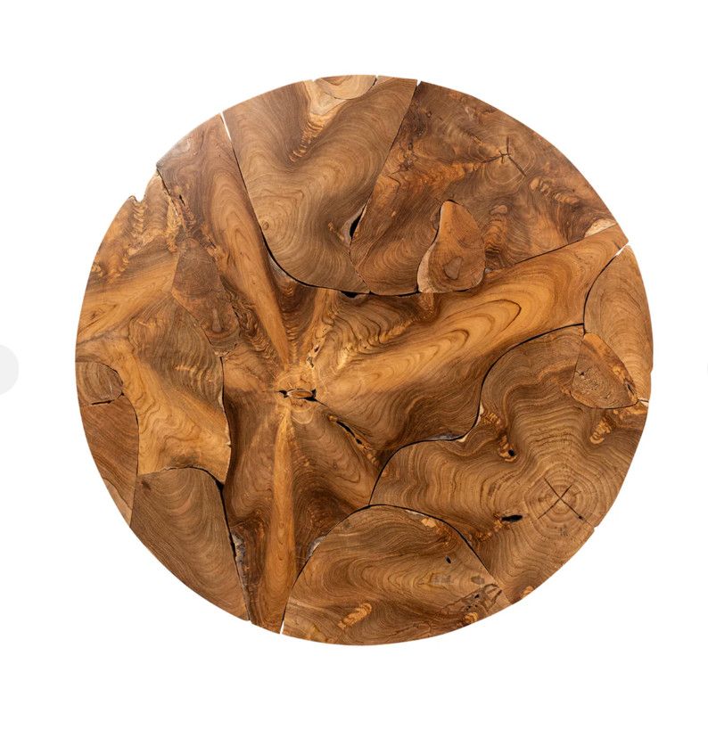 Natural Puzzel Round Coffee Table 40”W x 40”D x 17”H