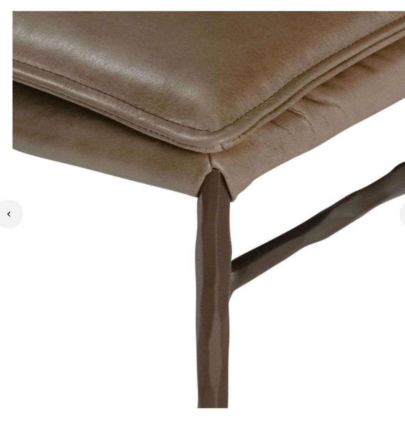 Leather Dining Chair Taupe 19.5”W x 23.75”D x 33.75”H ( Blk, Navy, Brn, Taupe Avail) Leather Dining Chair Taupe 19.5”W x 23.75”D x 33.75”H ( Blk, Navy, Brn, Taupe Avail)