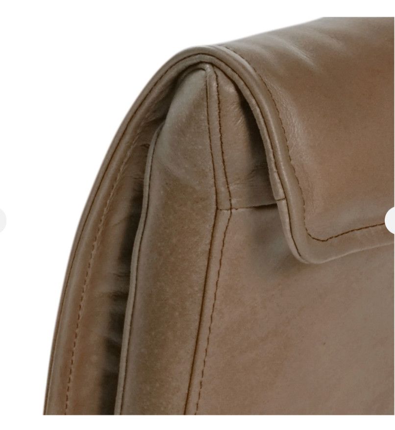 Leather Dining Chair Taupe 19.5”W x 23.75”D x 33.75”H ( Blk, Navy, Brn, Taupe Avail) Leather Dining Chair Taupe 19.5”W x 23.75”D x 33.75”H ( Blk, Navy, Brn, Taupe Avail)