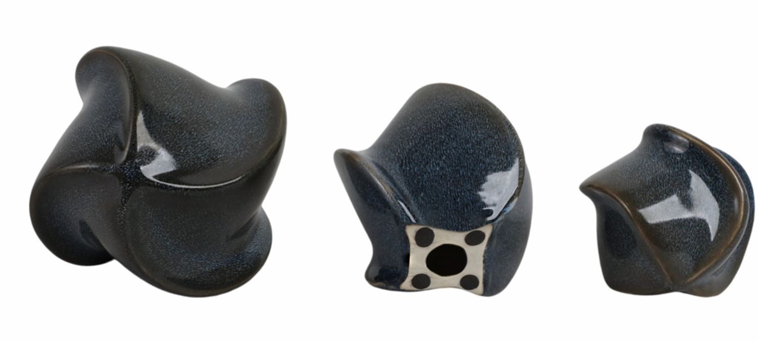 BLUE CERAMIC ORB BALLS - SET OF 3( 4"/5"/6") BLUE CERAMIC ORB BALLS - SET OF 3( 4"/5"/6")