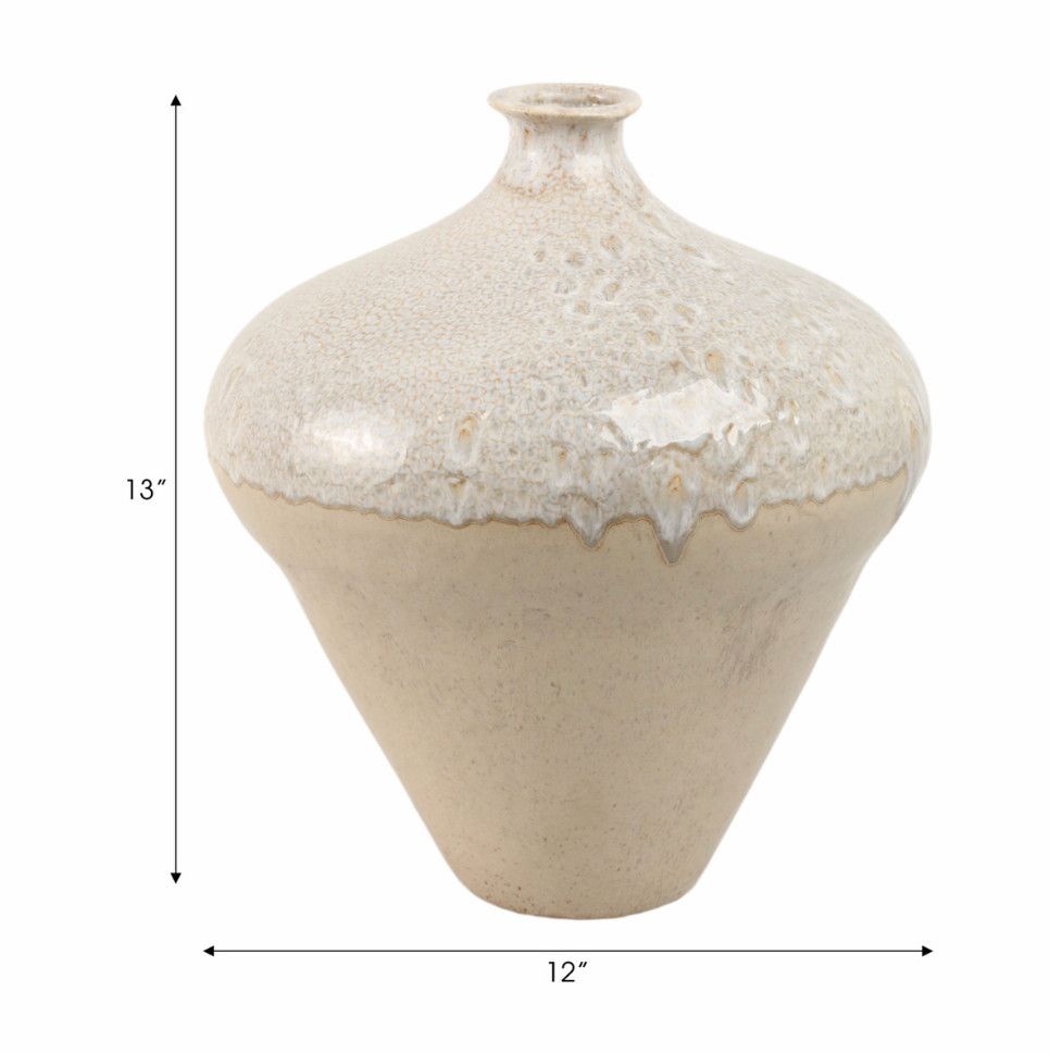 SMALL PORTUGAL VASE 12" X 12" X 13" H SMALL PORTUGAL VASE 12" X 12" X 13" H