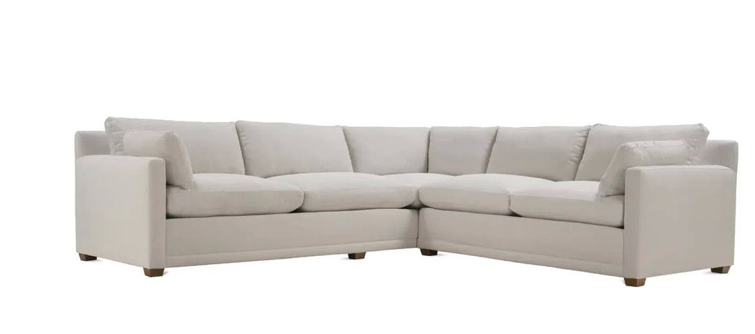 SYLVIE 2pc Sectional UPH KIDPROOF CRYPTON LATTE 110&quot; X 116&quot; 39&quot; D 35&quot; H