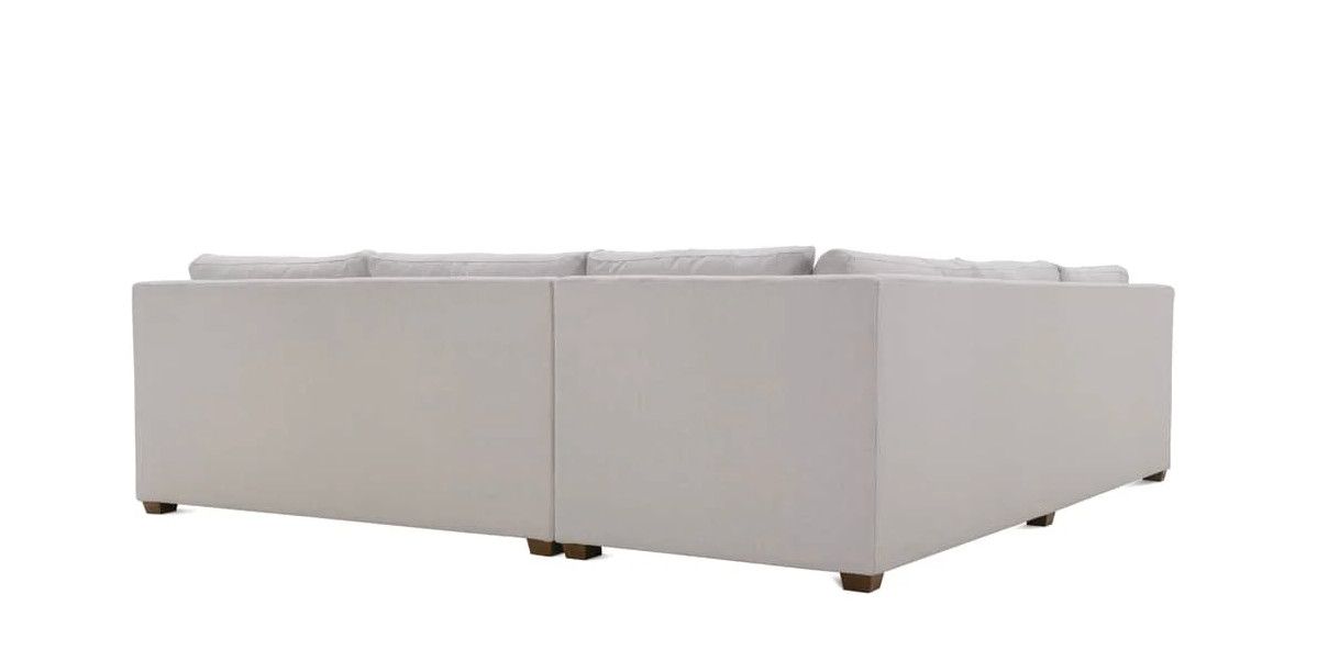 SYLVIE 2pc Sectional UPH KIDPROOF CRYPTON LATTE 110&quot; X 116&quot; 39&quot; D 35&quot; H