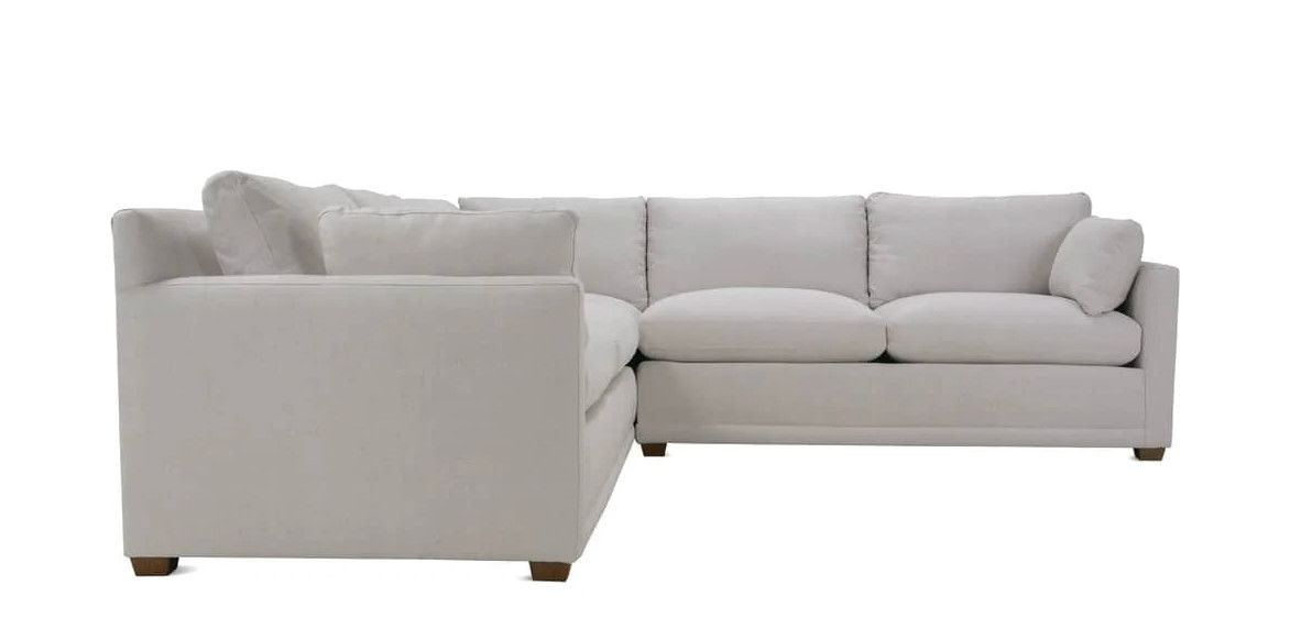 SYLVIE 2pc Sectional UPH KIDPROOF CRYPTON LATTE 110&quot; X 116&quot; 39&quot; D 35&quot; H