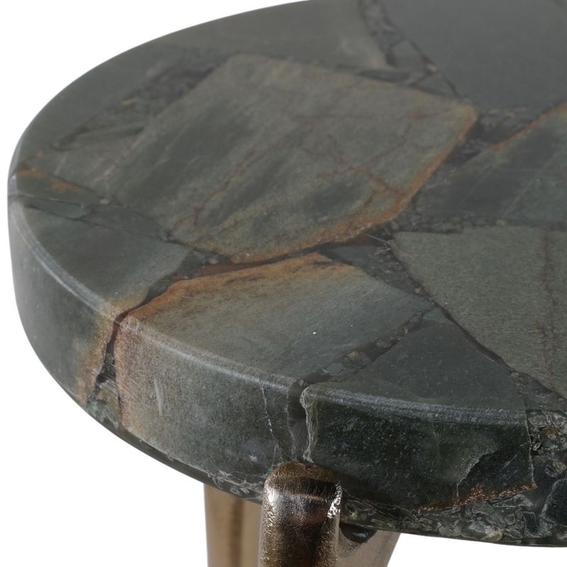 CANDO MALACHITE TOP ACCENT TABLE 13 x 13 x 23 +13 x 13 x 19" H