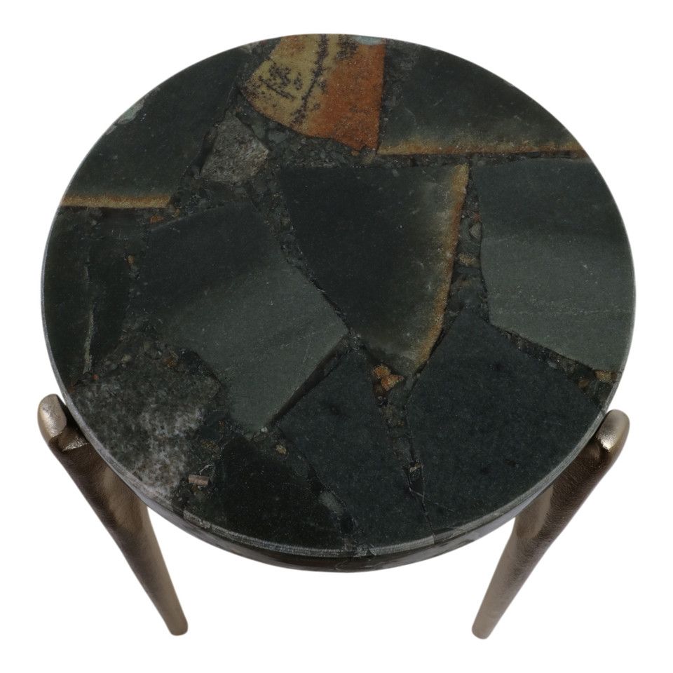 CANDO MALACHITE TOP ACCENT TABLE 13 x 13 x 23 +13 x 13 x 19&quot; H