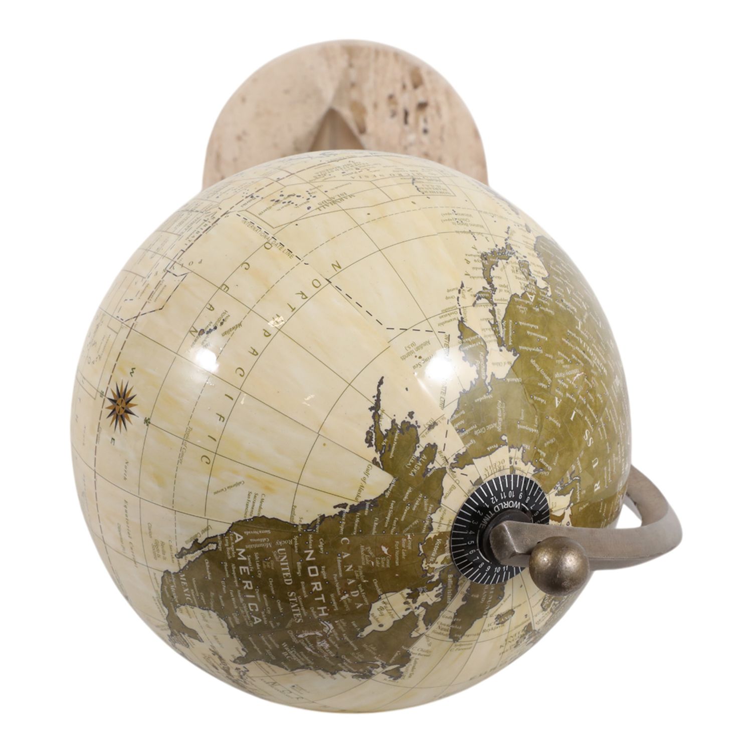 OVERSIZED GLOBE, BRONZE 9 x 8 x 30 H