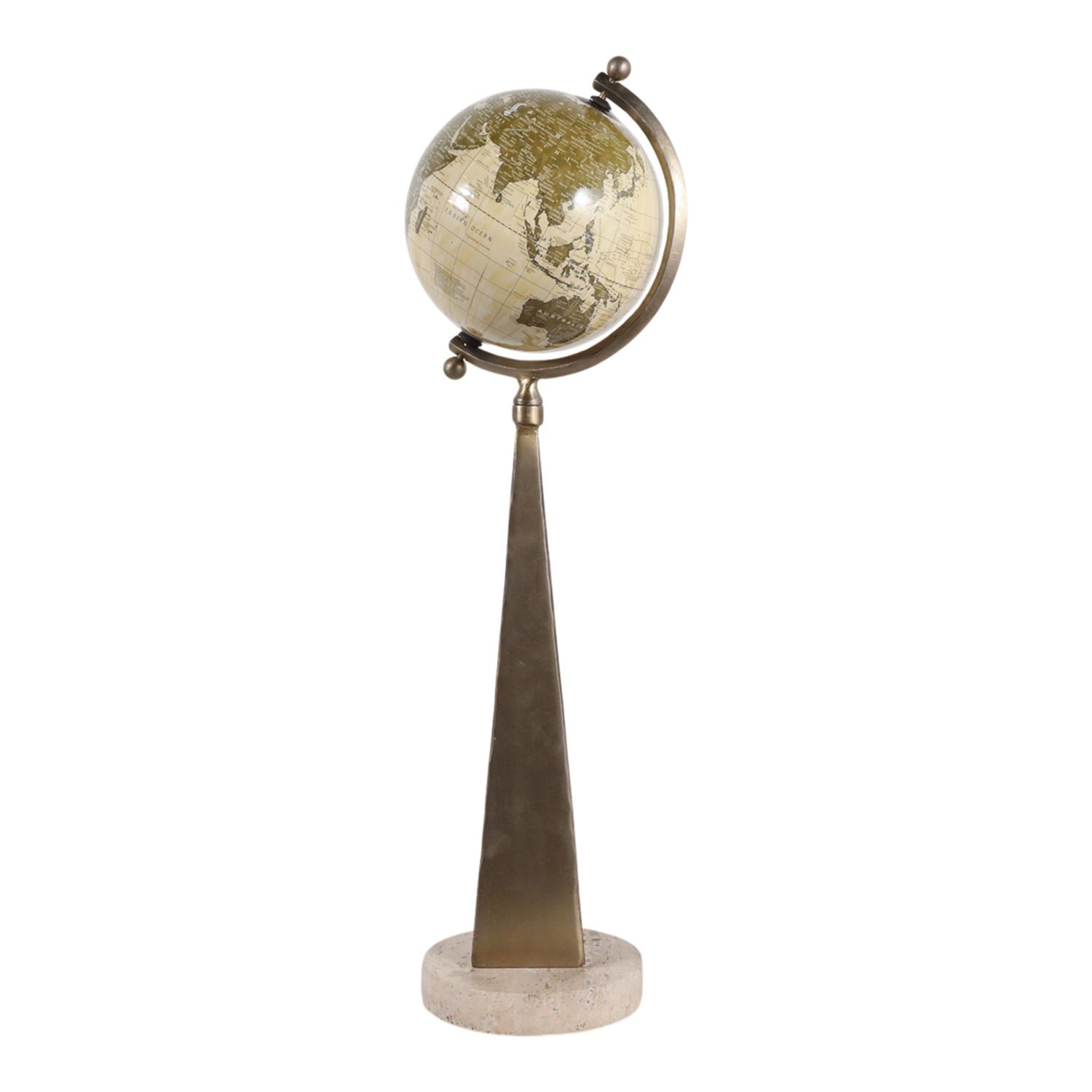 OVERSIZED GLOBE, BRONZE 9 x 8 x 30 H
